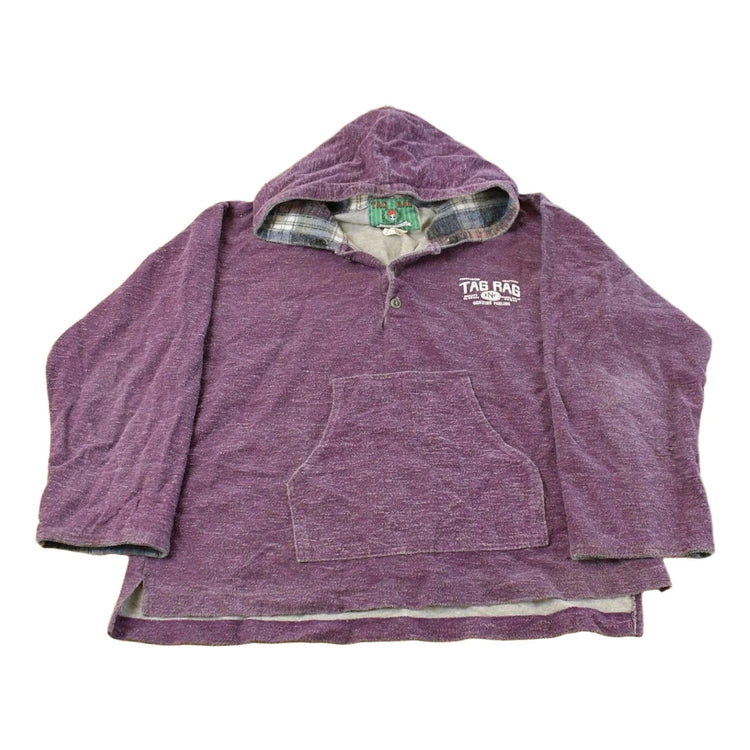 Vintage 1990s Tag Rag Henley Hoodie Sweatshirt Men's Large