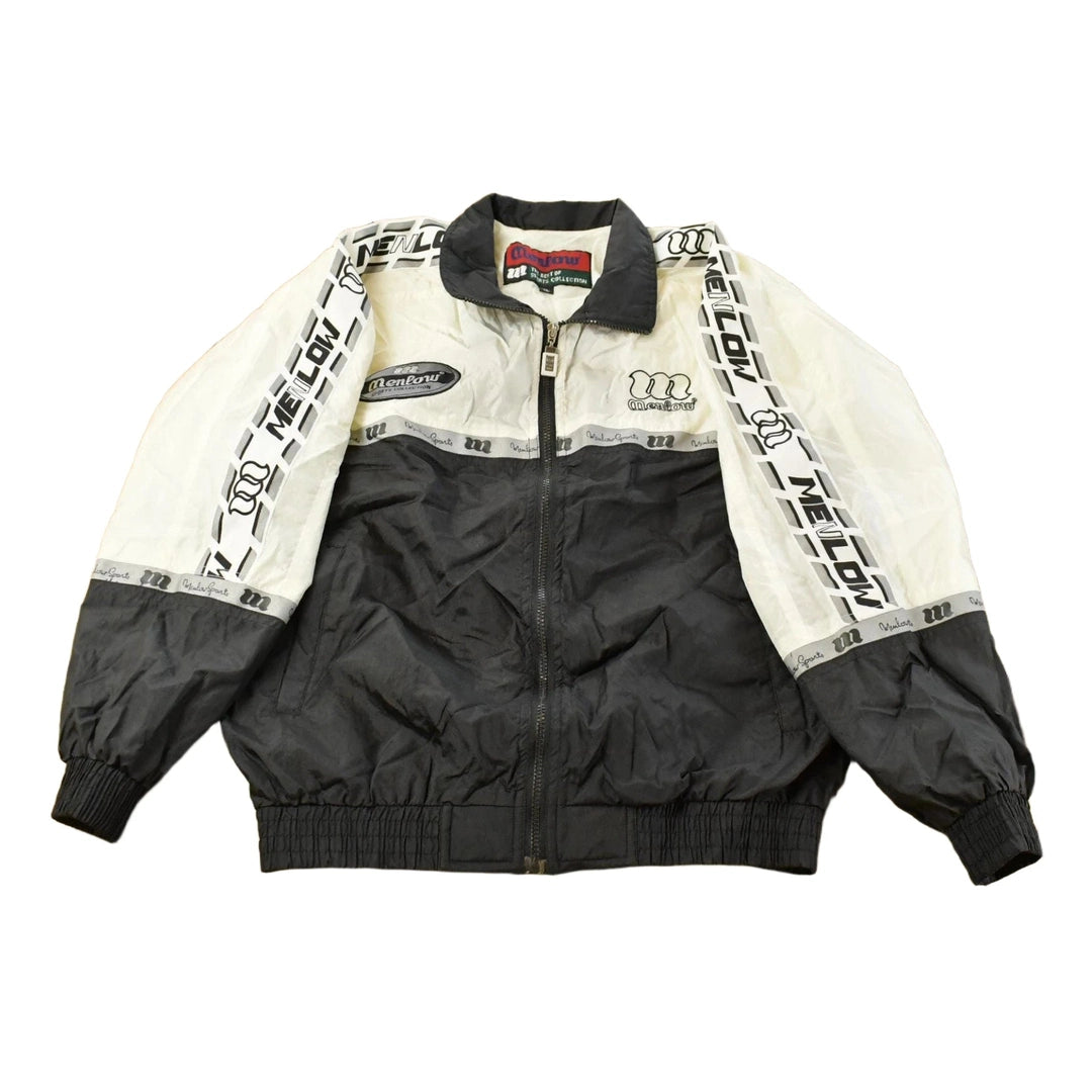 Vintage 1990s Menlow Sports Embroidered Windbreaker Jacket Men's Large Men's XL