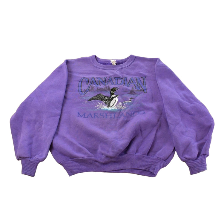 Vintage 1990s Canadian Marshlands Loon Crewneck Sweatshirt Men's M