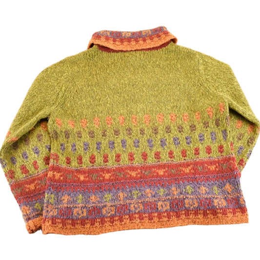Vintage 1980s Norm Thompson Knit Western Crewneck Sweater Women's M