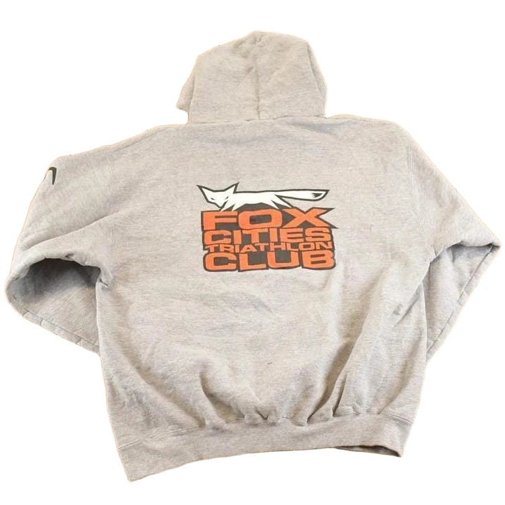 Vintage 1990s Fox Cities Triathlon Club Souvenir Hoodie Sweatshirt Men's M