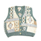 Vintage 1990s Christopher & Banks Hand Embroidered Knit Cardigan Sweater Women's M