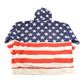Vintage 1990s American Flag AOP Isaacs Designs Souvenir Hoodie Sweatshirt Men's XXL