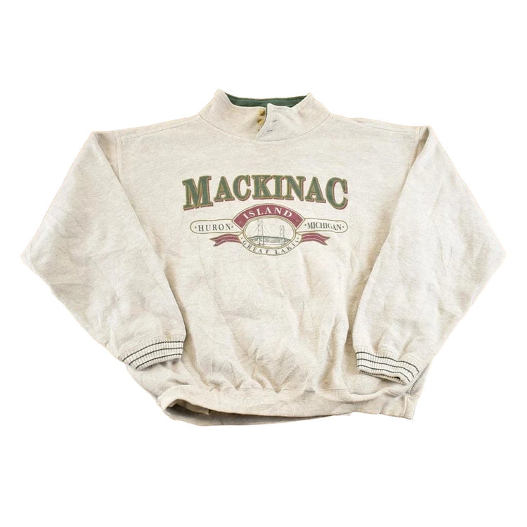 Vintage 1990s Mackinac Island Souvenir Gear For Sports Sweatshirt Men's L