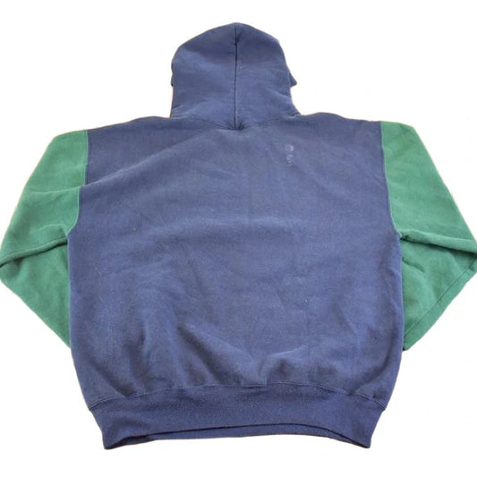 Vintage 1990s Russell Athletic Color Block Hoodie Sweatshirt Mens L