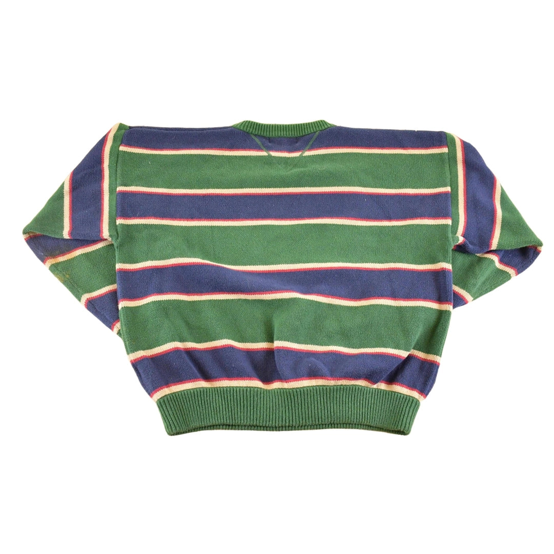 Vintage 1990s Eddie Bauer Striped Knit Crewneck Sweater Men's XL