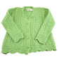 Vintage 1970s Aran Crafts Wool Cable Knit Cardigan Sweater Women's M