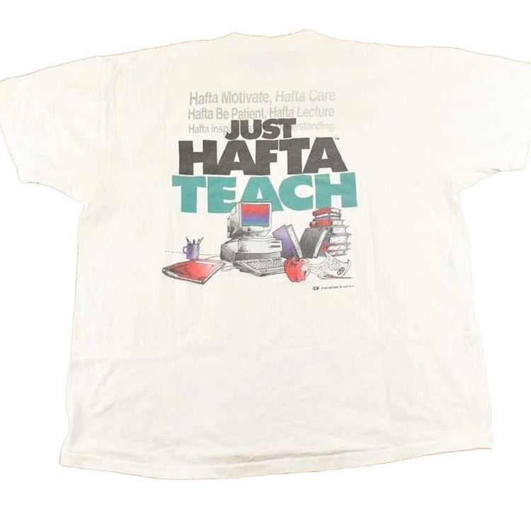 Vintage 1990's Computer Teacher Souvenir Travel T-Shirt Men's XL