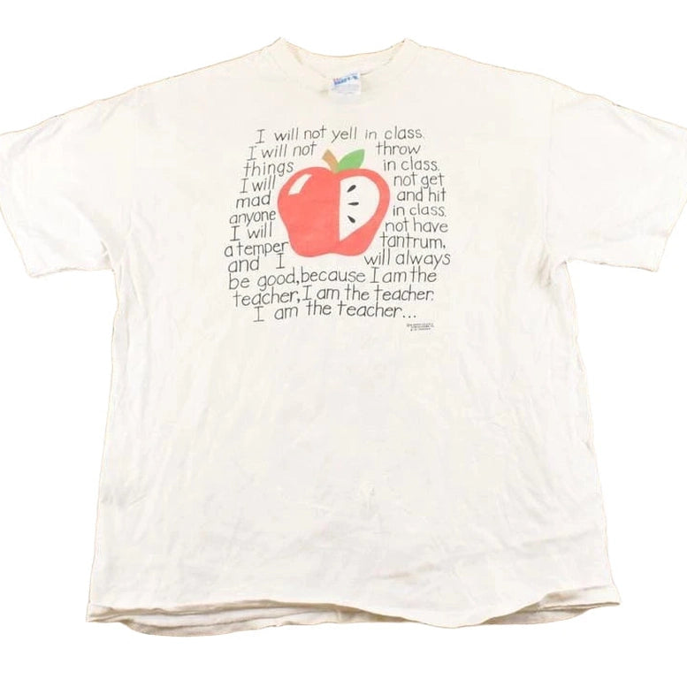 Vintage 1990's I Am The Teacher Souvenir Comedy T-Shirt Men's L