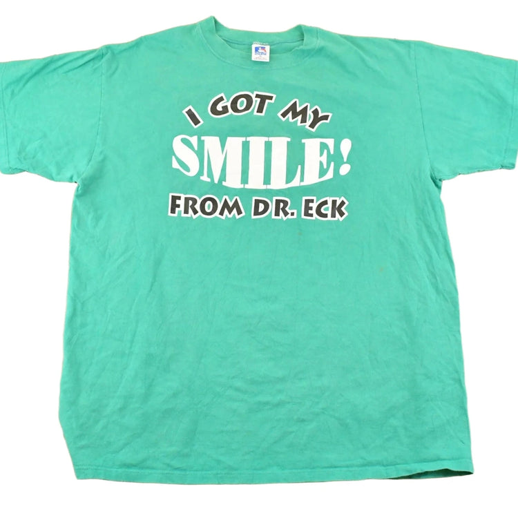 Vintage 1990's I Got My Smile From Dr Eck Souvenir Travel T-Shirt Men's L