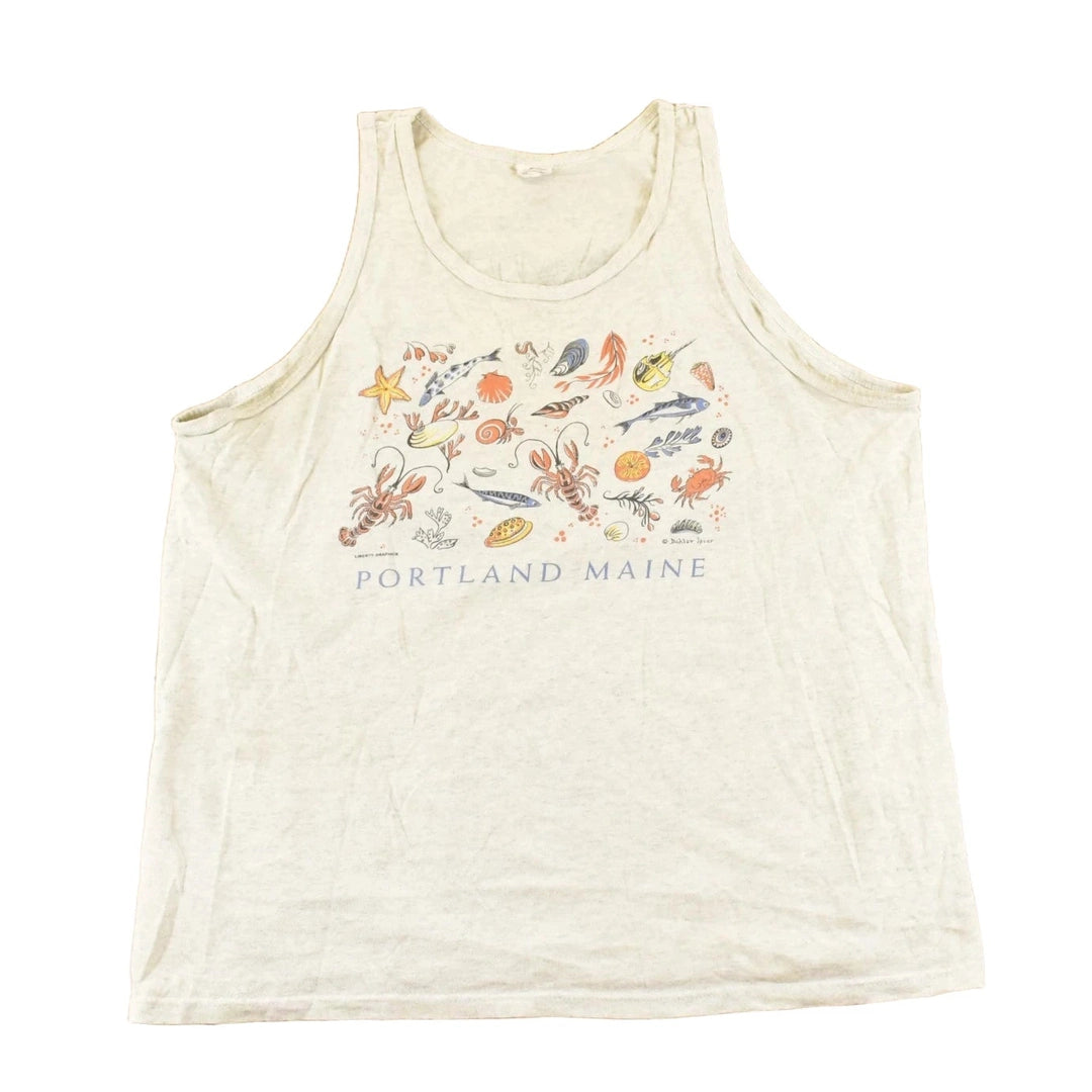 Vintage 1990's Portland Maine Souvenir Travel Tank Top Men's L