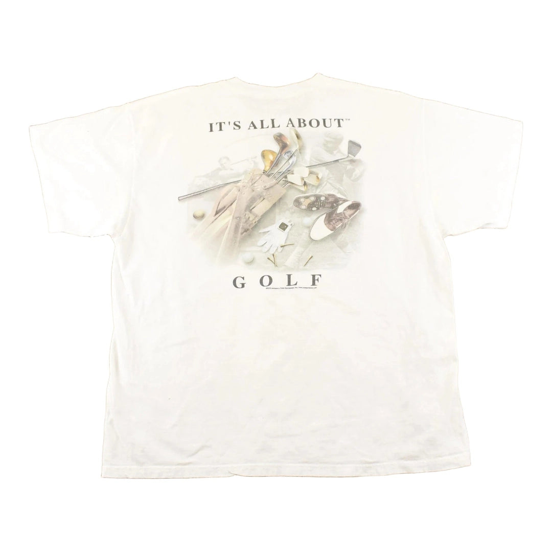 Vintage 1990's All About Golf Souvenir Travel T-Shirt Men's XL