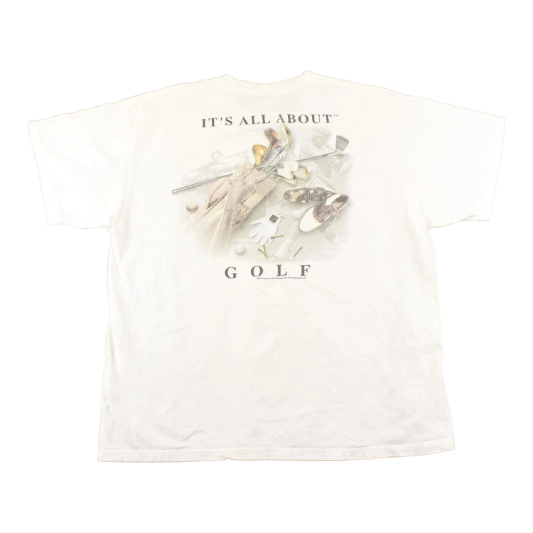 Vintage 1990's All About Golf Souvenir Travel T-Shirt Men's XL