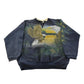 Vintage 1990s Eagle Nature Theme All Over Print Henley Sweatshirt Men's M