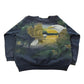 Vintage 1990s Eagle Nature Theme All Over Print Henley Sweatshirt Men's M