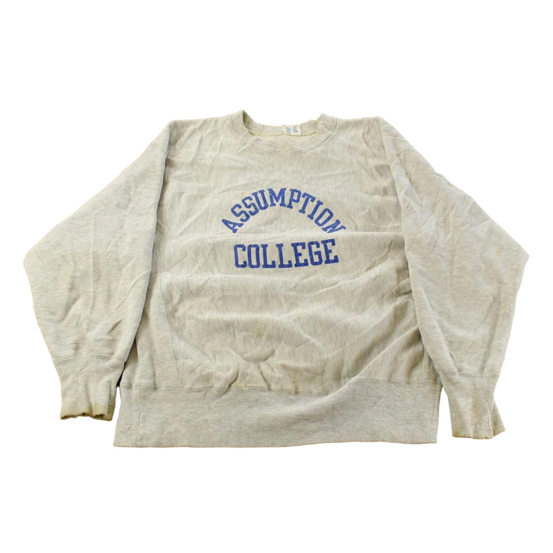 Vintage 1980s Assumption College Champion Reverse Weave Crewneck Sweatshirt Men's M