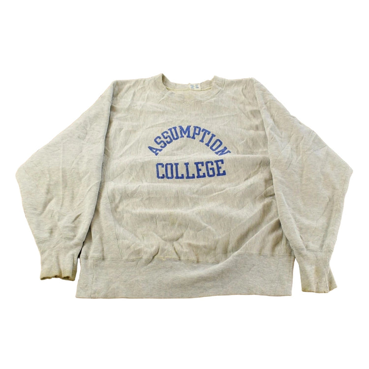 Vintage 1980s Assumption College Champion Reverse Weave Crewneck Sweatshirt Men's M