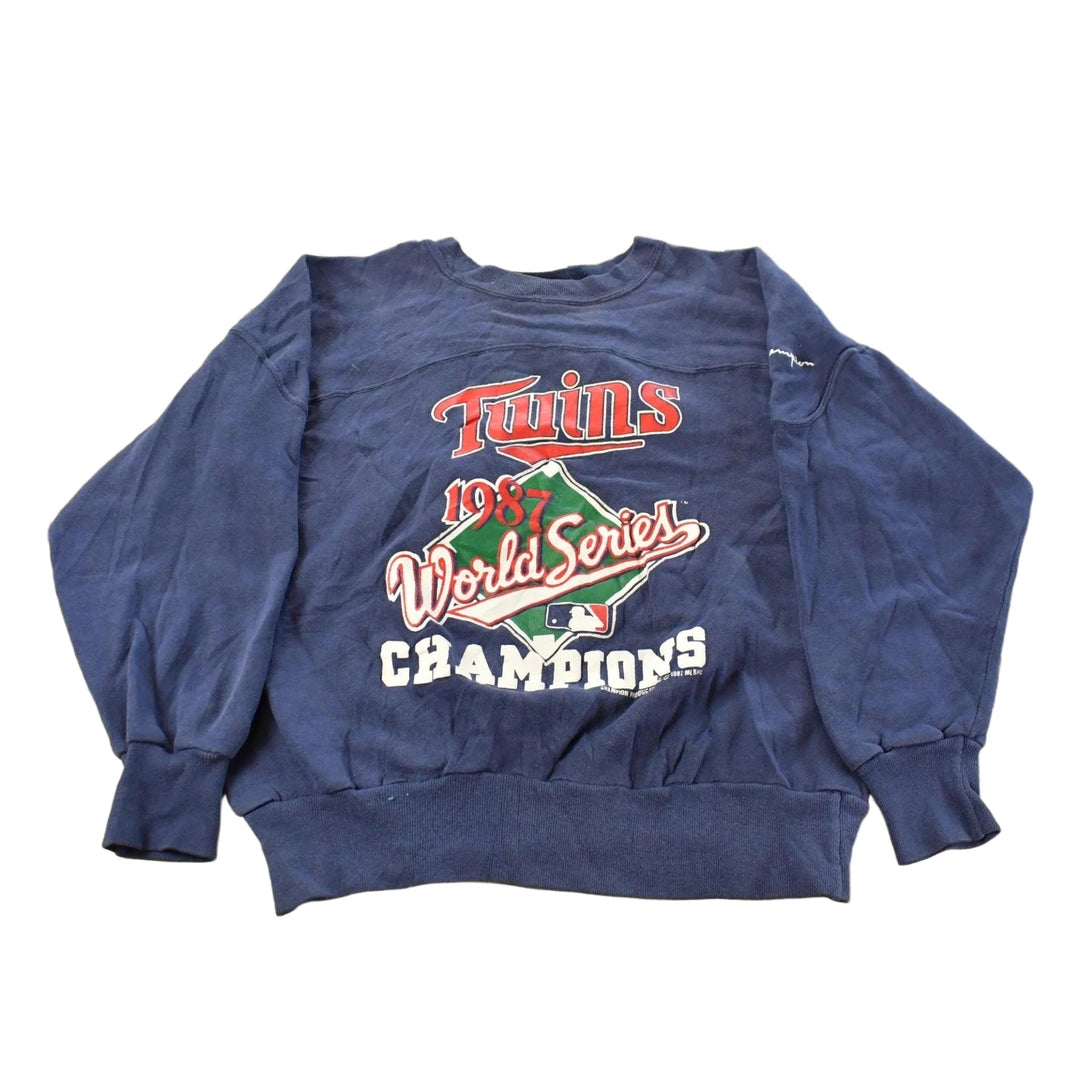 Vintage 1987 Minnesota Twins World Series Champions Crewneck Sweatshirt Men's S