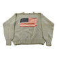 Vintage 1990s Polo Ralph Lauren USA Flag Knit Sweater Men's XL