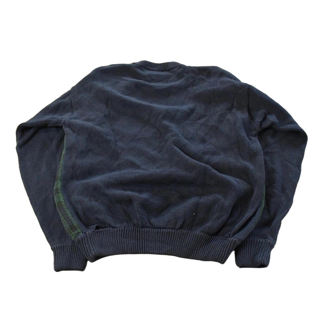 Vintage 1990s Tommy Hilfiger Plaid Knit Sweater Men's XL