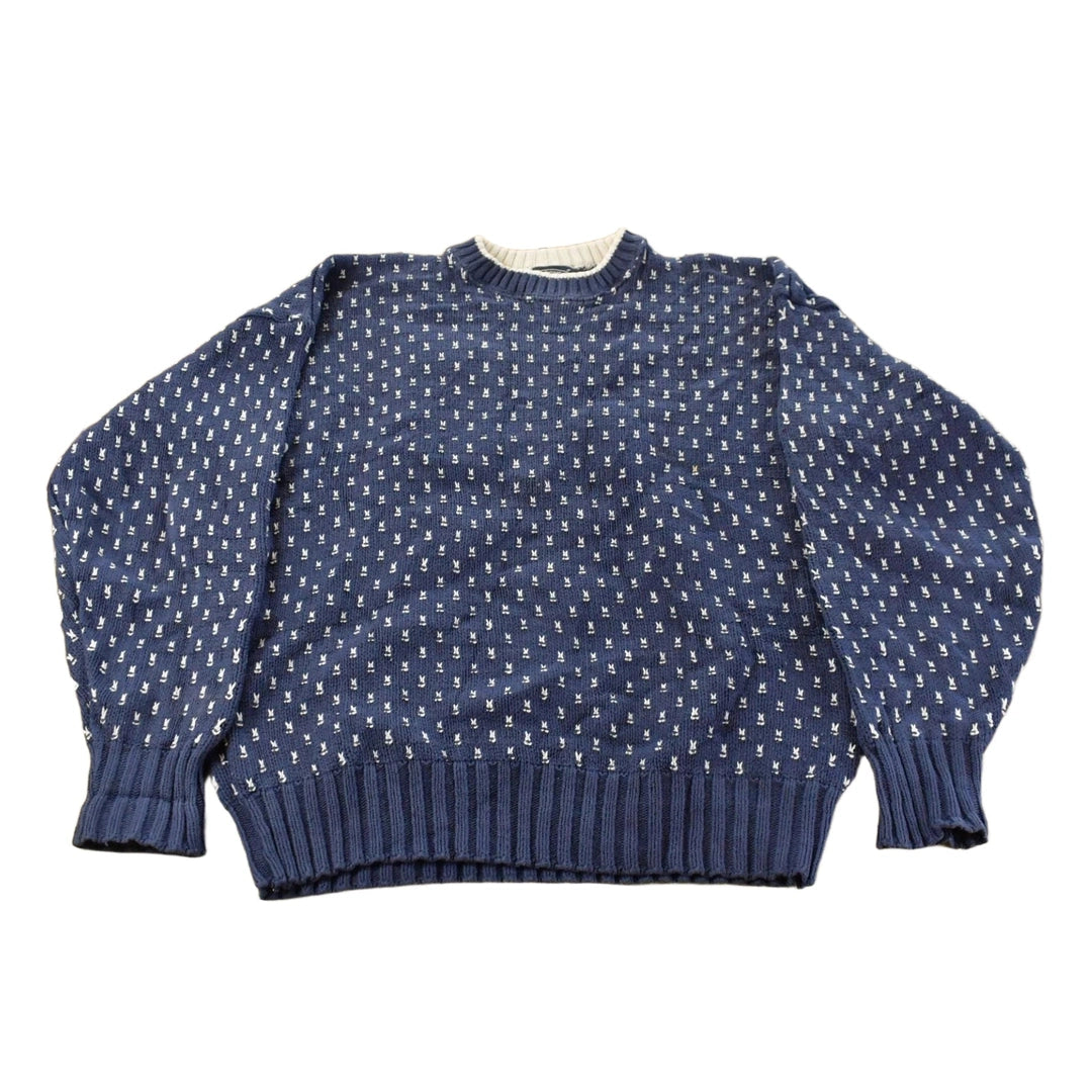 Vintage 1990s Boat House Row Knitted Crewneck Sweater Men's L