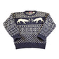 Vintage 1980s Canvasback Bay AOP Fighting Buck Wool Knit Crewneck Sweater Women's M