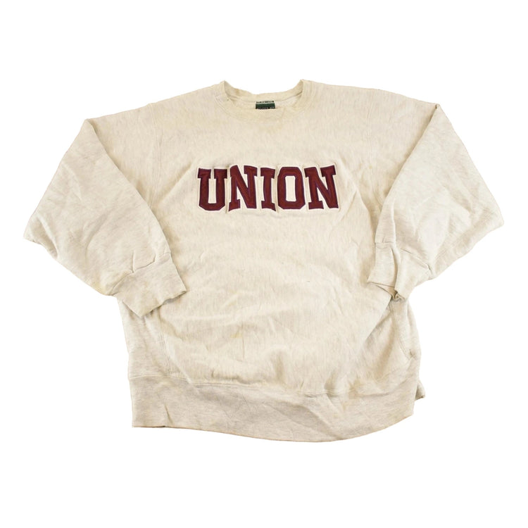 Vintage 1990s Union College Crossgrain Crewneck Sweatshirt Men's L