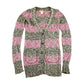Vintage 1990s Mudd Abstract Knit Cardigan Sweater Women's Long XS