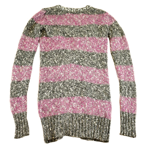 Vintage 1990s Mudd Abstract Knit Cardigan Sweater Women's Long XS