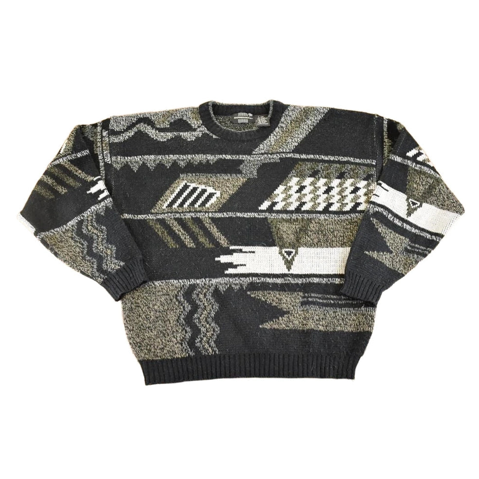 Vintage 1990s Expressions Knit Crewneck Sweater Men's L
