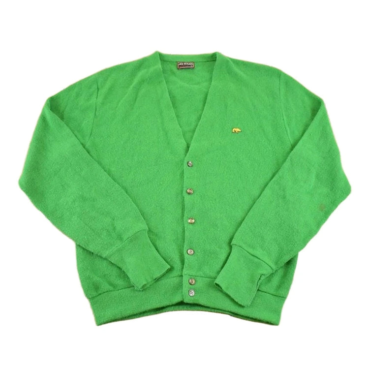 Vintage 1970s Jack Nicklaus Knit Cardigan Sweater Men's L