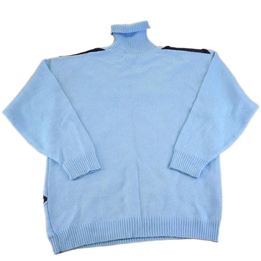 Vintage 1990s Regal Dean Checkered Turtleneck Knit Sweater Men's L