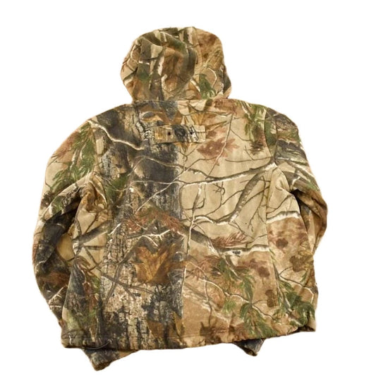 Vintage 1990s Gander MTN Realtree Fleece Full Zip Hoodie Sweater Women's M