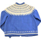 Vintage 1970s Fair Isle Abstract Wool Knit Cardigan Sweater Women's M