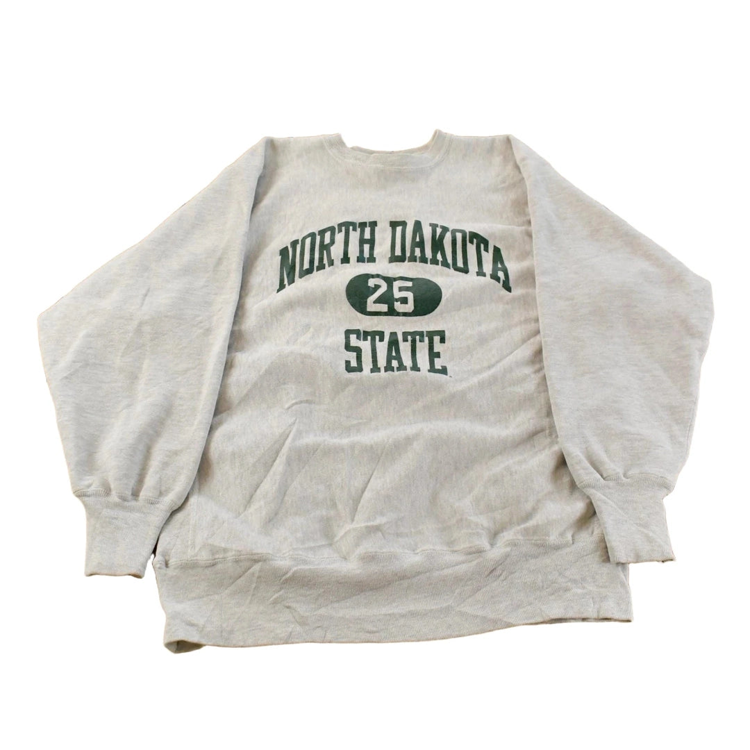 Vintage 1990s North Dakota State Champion Reverse Weave Crewneck Sweatshirt Men's XL