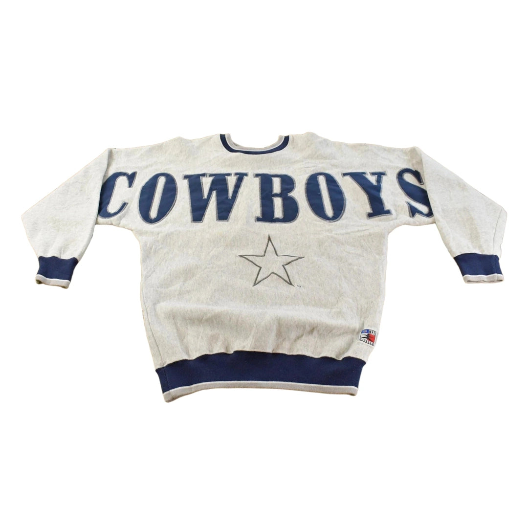 Vintage 1990s Dallas Cowboys Big Spell Out Graphic Crewneck Sweatshirt Men's L