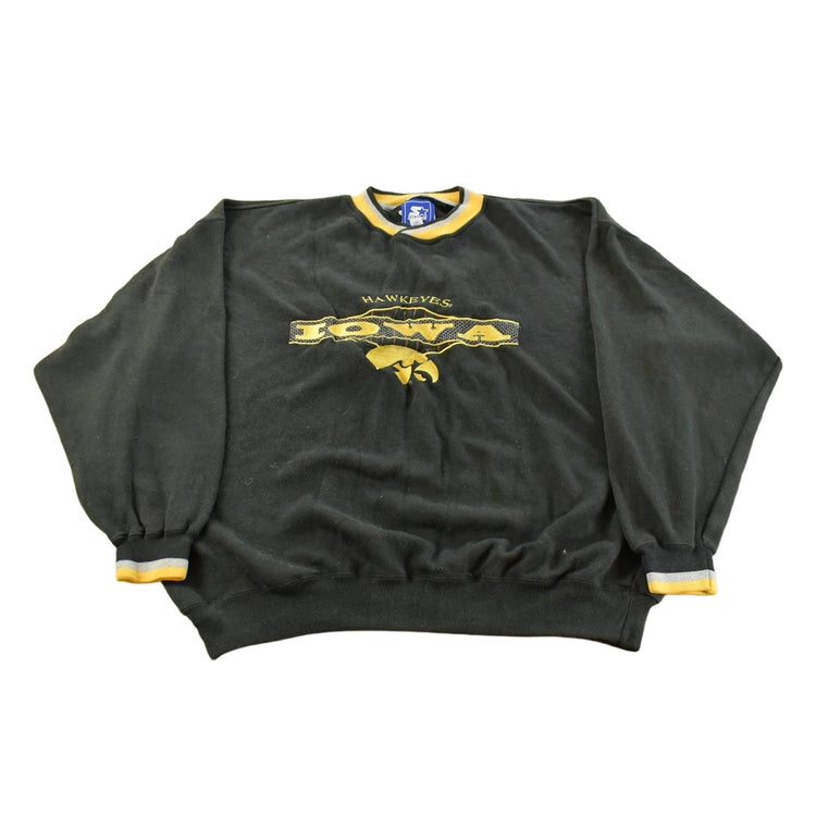 Vintage 1990s Iowa Hawkeyes Starter Crewneck Sweatshirt Men's XL
