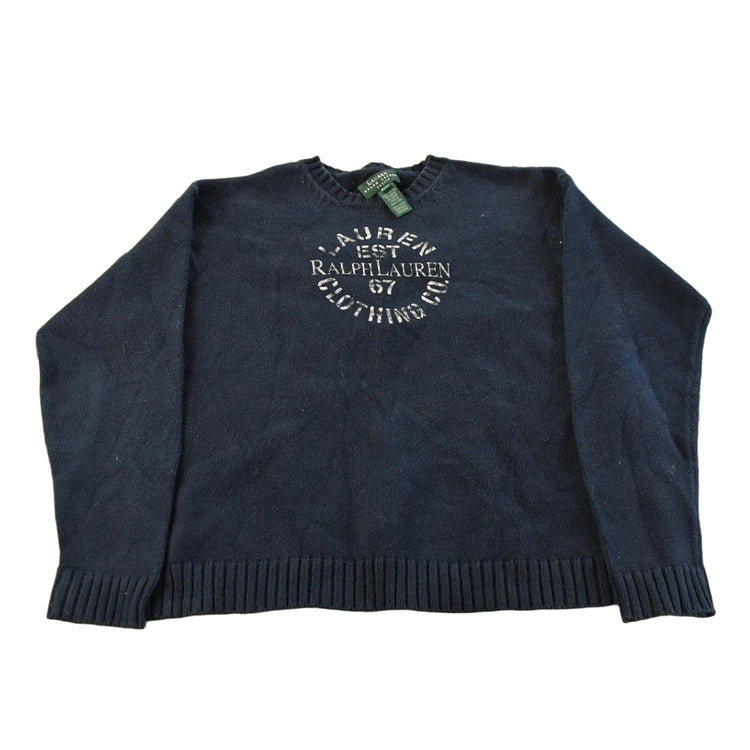 Vintage 1990s Lauren Ralph Lauren Knit Crewneck Sweater Women's M