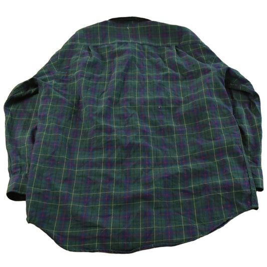 Vintage 1990s Pendleton Wool Flannel Button Up Shirt Men's Large Long