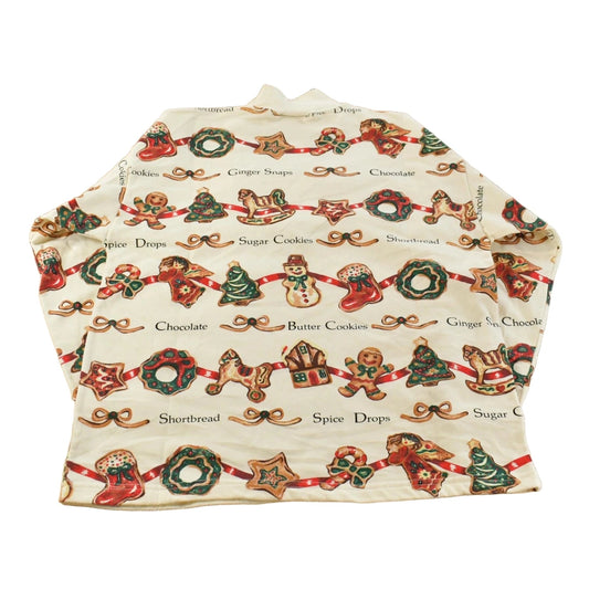 Vintage 1990s Nutcracker Mock Neck Christmas Crewneck Sweatshirt Men's M