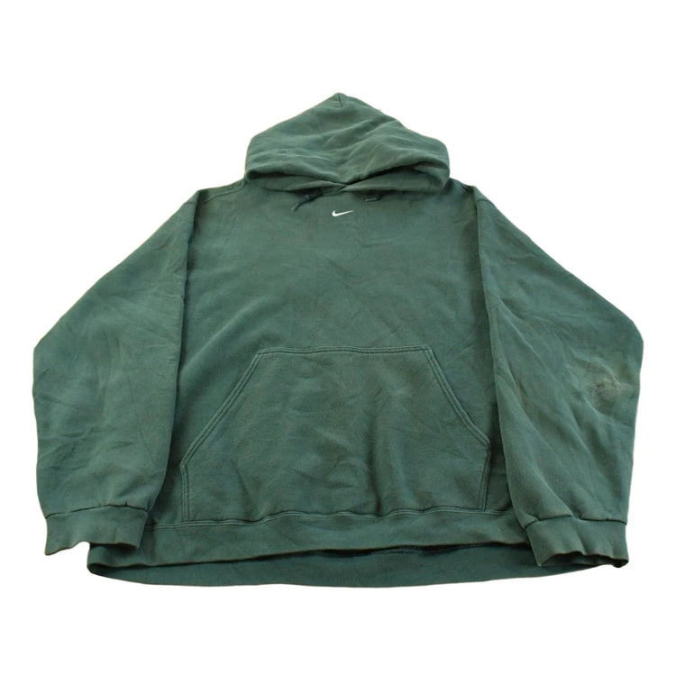 Vintage 1990s Nike Embroidered Mini Middle Swoosh Hoodie Men's XL