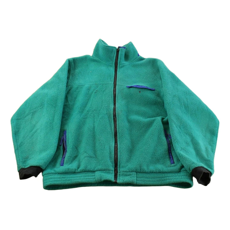 Vintage 1990s L.L. Bean Deep Pile Fleece Sweater Jacket Men's XL