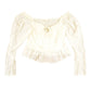 Vintage Y2K Fancy Lace Dress Shirt Women's L