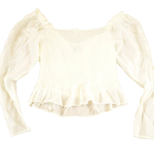 Vintage Y2K Fancy Lace Dress Shirt Women's L