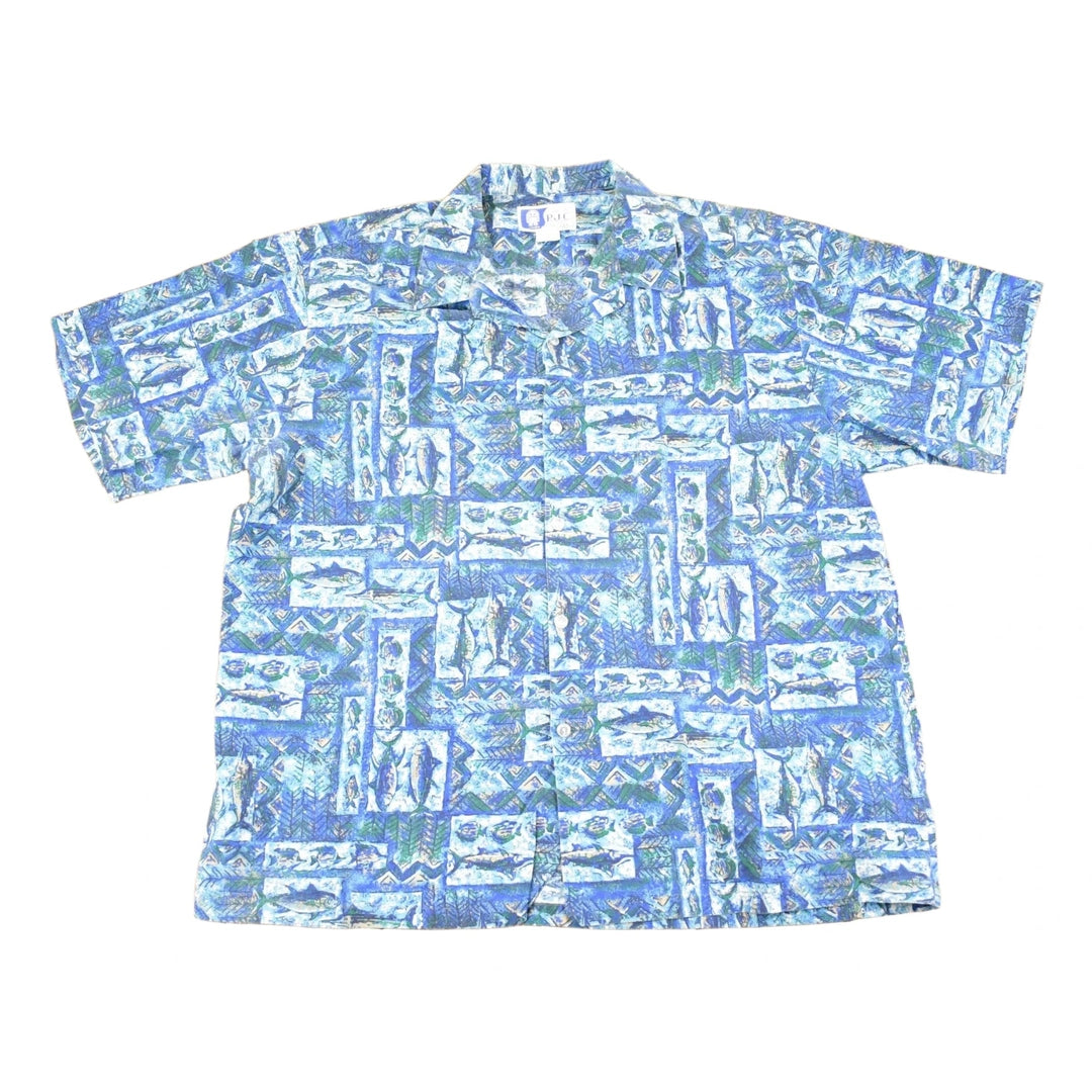 Vintage 1990s Hawaiian Genuine Button Up Shirt Men's XL