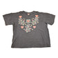 Vintage 1990's Destination LA Floral Hearts Souvenir Travel T-Shirt Women's XXL