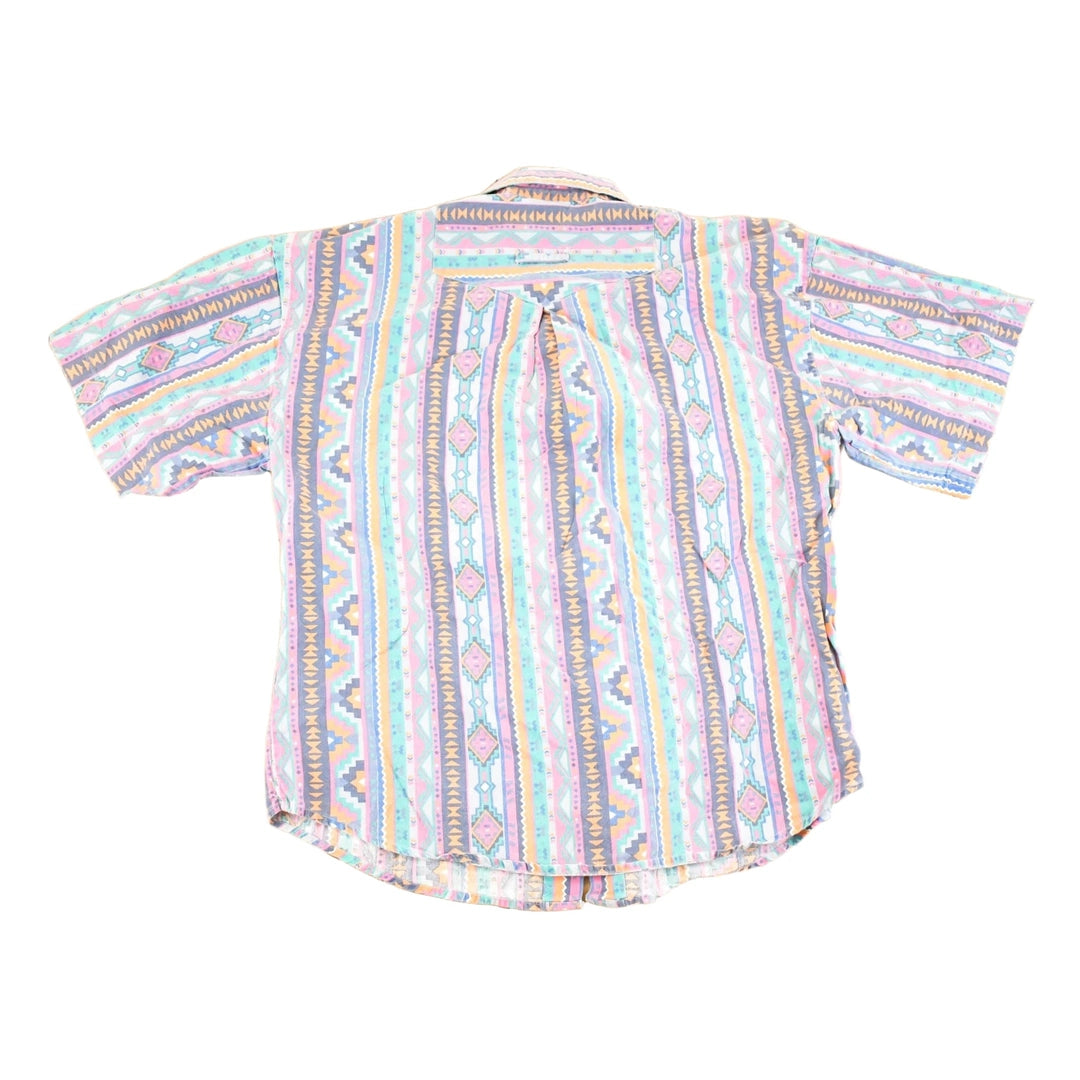 Vintage 1990s Peddler Sport Abstract Button Up Shirt Men's S