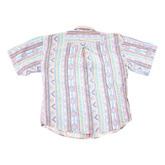 Vintage 1990s Peddler Sport Abstract Button Up Shirt Men's S