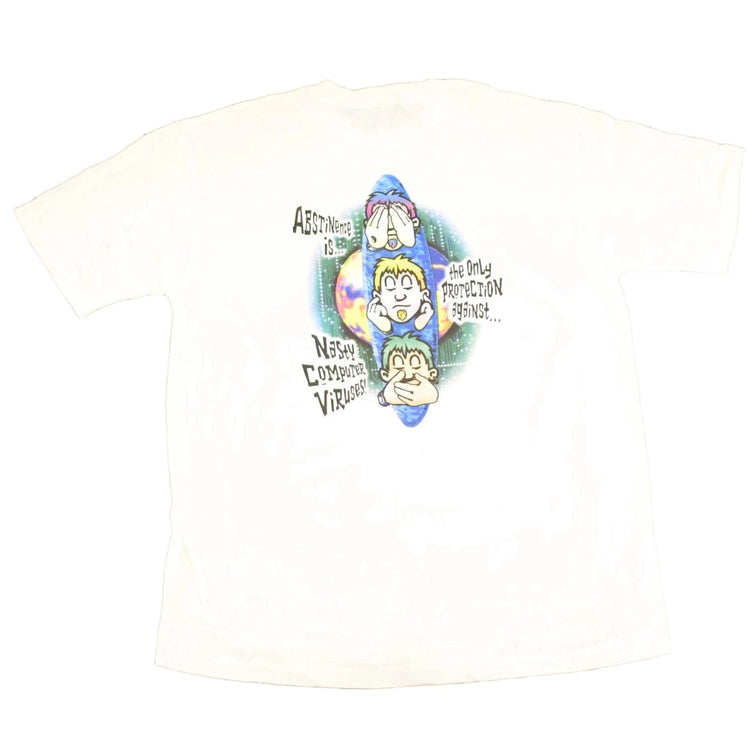 Vintage 1990's Nasty Computer Viruses Souvenir Software T-Shirt Men's XL