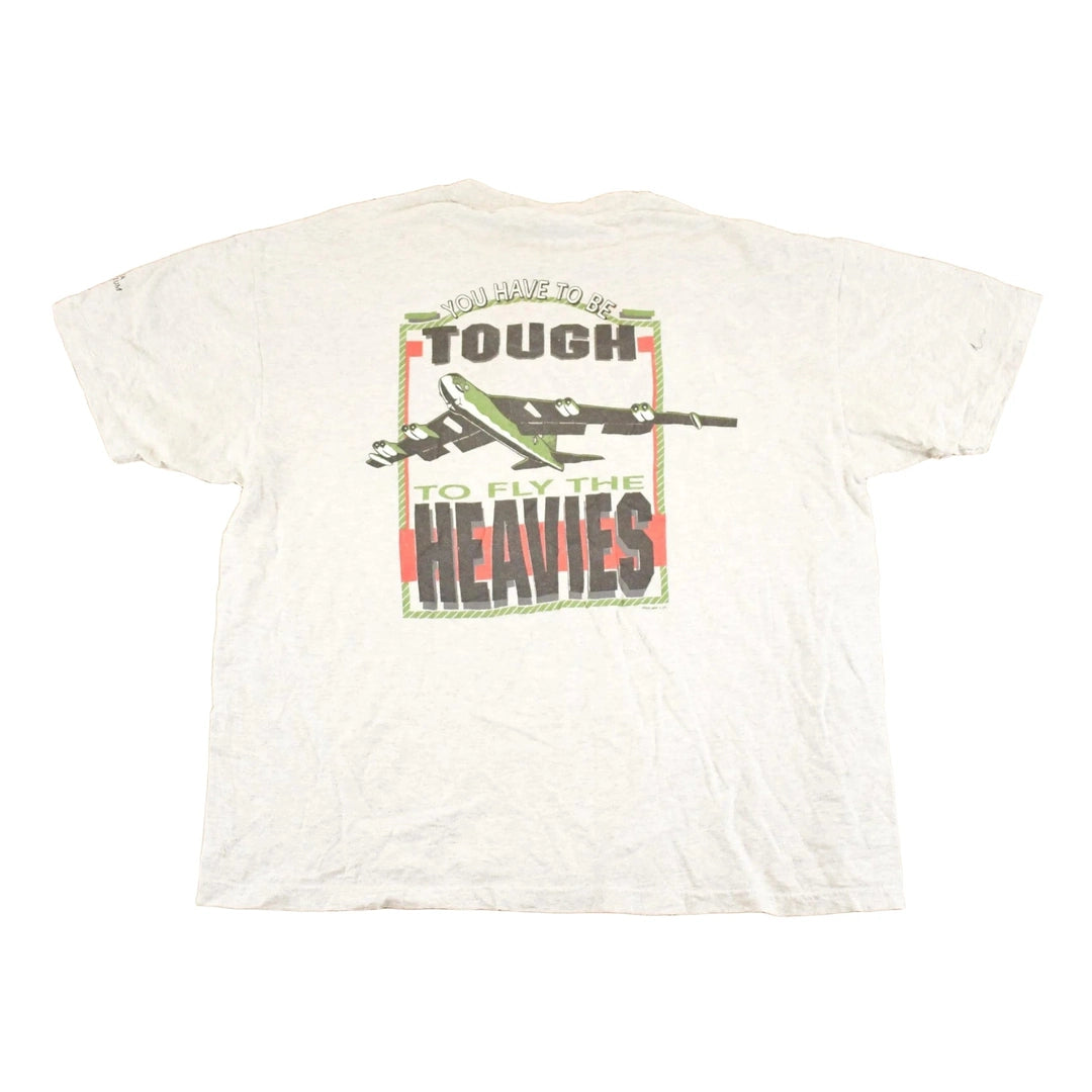 Vintage 1990's B 52 Fly The Heavies Souvenir Airplane T-Shirt Men's XL
